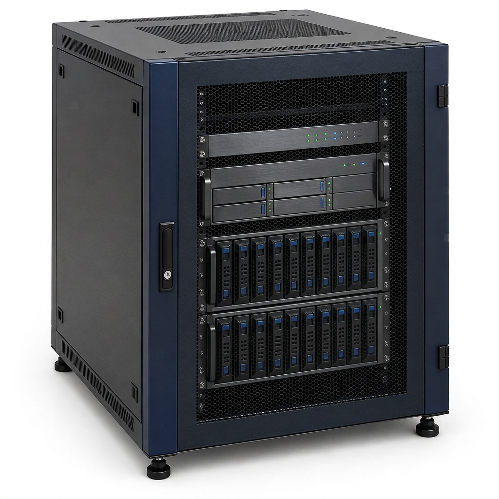 Secure Rack-Mount Server & Backup Array